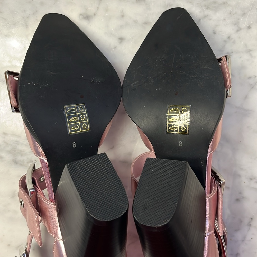 Free People x Jeffrey Campbell Hendrix Heels Pink Size 8 NWT READ - Picture 5 of 13